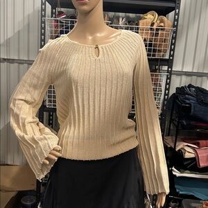 Apt. 9 Women's Beige Crew Neck Sweater